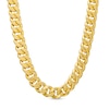 Thumbnail Image 0 of Made in Italy 7mm Reversible Chain Necklace in 10K Hollow Gold - 20"