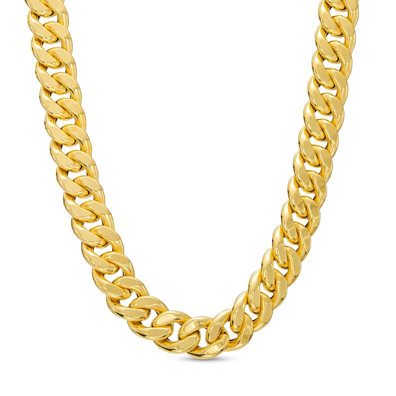 Made in Italy 7mm Reversible Chain Necklace in 10K Hollow Gold - 20"