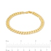 Thumbnail Image 2 of Made in Italy 5.2mm Reversible Chain Bracelet in 10K Hollow Gold - 7.5"