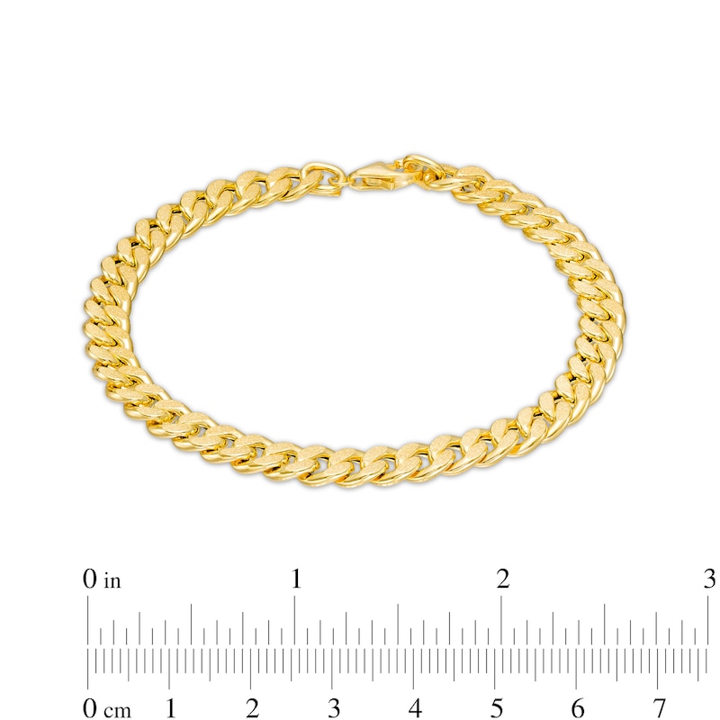 Main Image 2 of Made in Italy 5.2mm Reversible Chain Bracelet in 10K Hollow Gold - 7.5"