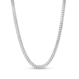 Made in Italy 080 Gauge Solid Cuban Curb Chain Necklace in Sterling Silver - 22&quot;