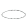 Thumbnail Image 1 of Made in Italy 100 Gauge Diamond-Cut Solid Curb Chain Bracelet in Sterling Silver - 7.5"