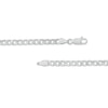 Thumbnail Image 2 of Made in Italy 100 Gauge Diamond-Cut Solid Curb Chain Bracelet in Sterling Silver - 7.5"
