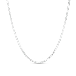 Made in Italy 4.2mm Diamond-Cut Mariner Chain Necklace in 10K Solid Sterling Silver - 20&quot;