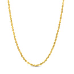 Made in Italy 1.95mm Rope Chain Necklace in 10K Solid Gold - 22&quot;