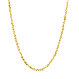 Made in Italy 1.95mm Rope Chain Necklace in 10K Solid Gold - 22"