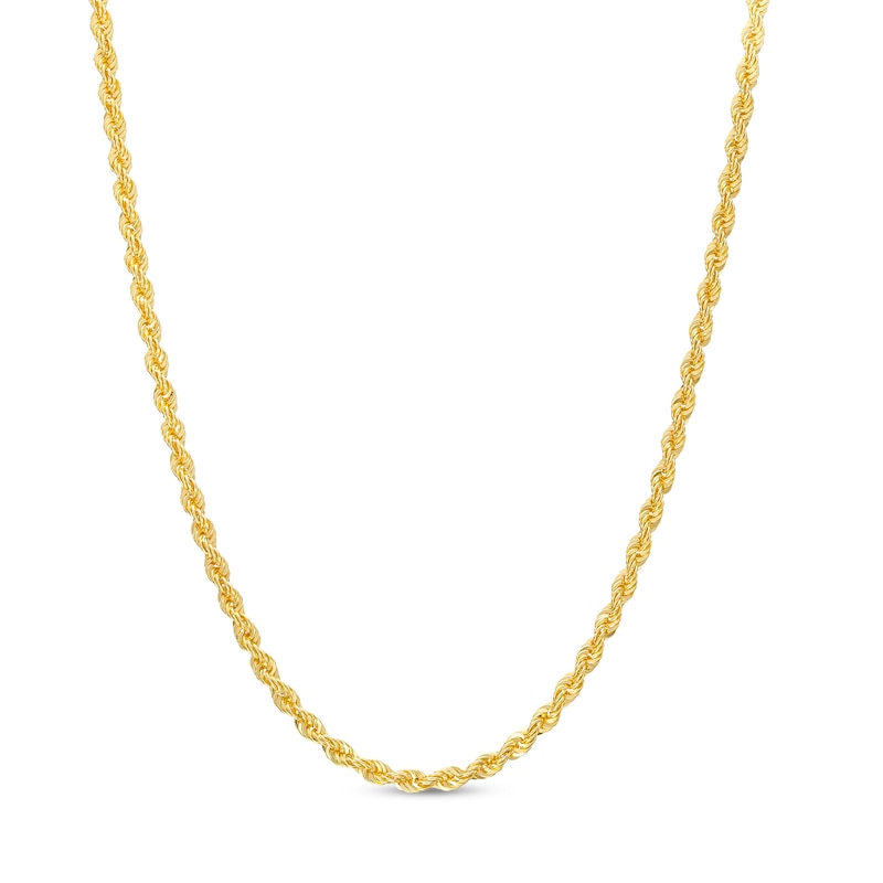 Made in Italy 1.95mm Rope Chain Necklace in 10K Solid Gold - 22"
