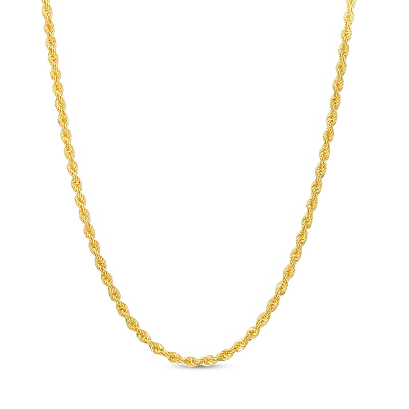Main Image 1 of Made in Italy 1.95mm Rope Chain Necklace in 10K Solid Gold - 22&quot;
