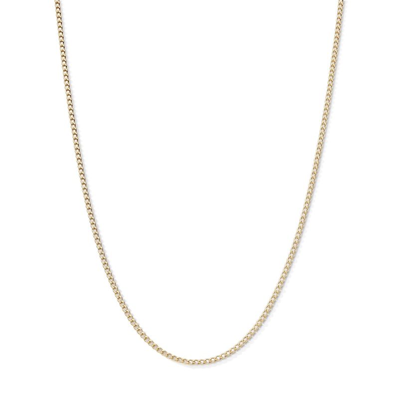 2.2mm Miami Cuban Chain Necklace in 10K Semi-Solid Gold - 18"