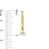 Thumbnail Image 2 of 10K Gold CZ Trio Dangle Huggie Hoops