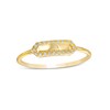 Thumbnail Image 1 of Cubic Zirconia Hexagonal Open Frame Mini Bar Ring in 10K Gold - Size 7