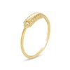 Thumbnail Image 1 of Cubic Zirconia Hexagonal Open Frame Mini Bar Ring in 10K Gold - Size 7