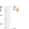 Thumbnail Image 2 of 3mm Trillion-Cut Cubic Zirconia Mirrored Geometric Stud Earrings in 10K Gold