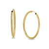 45 x 3mm Continuous Hoop Earrings in 10K Tube Hollow Gold
