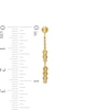 Thumbnail Image 1 of Diamond-Cut Stacked Bead Asymmetrical Double Chain Hollow Drop Earrings in 10K Solid Gold