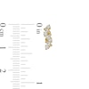 Thumbnail Image 2 of Marquise and Round Cubic Zirconia Linear Scatter Crawler Earrings in 10K Gold