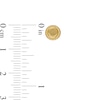 Thumbnail Image 2 of 6.6mm Bead Frame Disc Stud Earrings in 10K Gold