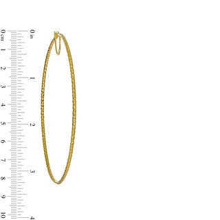 10K Gold Bonded Diamond-Cut Tube Hoops Made in Italy
