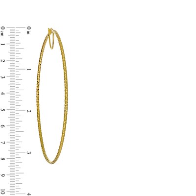 10K Gold Bonded Diamond-Cut Tube Hoops Made in Italy