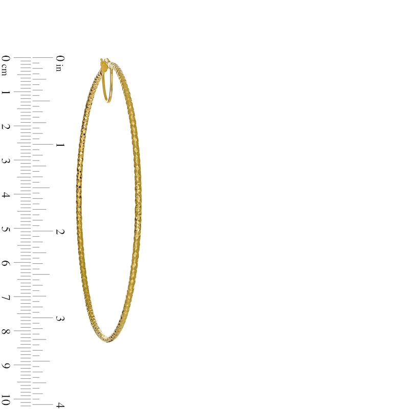 Main Image 2 of 10K Gold Bonded Diamond-Cut Tube Hoops Made in Italy