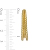 Thumbnail Image 2 of Made in Italy 25 x 8mm Multi-Finish Triple Row Split Solid Tube Hoop Earrings in 10K Gold Bonded Sterling Silver