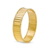 Made in Italy 5mm Ribbed Pattern with Rope-Textured Border Eternity Band in 10K Gold - Size 7