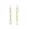 Thumbnail Image 0 of Made in Italy 58 x 5.3mm Hollow Paper Clip Link Chain Drop Earrings in 10K Gold