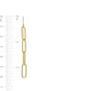 Thumbnail Image 1 of Made in Italy 58 x 5.3mm Hollow Paper Clip Link Chain Drop Earrings in 10K Gold