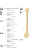 Thumbnail Image 2 of 14K Solid Gold Industrial Barbell - 14G 1 3/8"