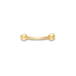 016 Gauge 3mm Ball Curved Barbell in Solid 14K Gold - 3/8&quot;