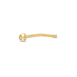 018 Gauge 2.5mm Ball Nose Stud in 14K Hollow Gold - 5/16&quot;