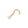Thumbnail Image 0 of 14K Semi-Solid Gold CZ Solitaire Nose Screw - 18G 5/16"