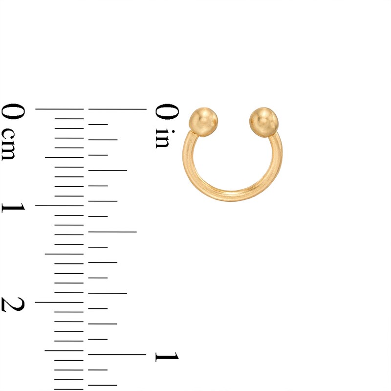 Main Image 2 of 14K Gold Horseshoe - 16G 5/16"