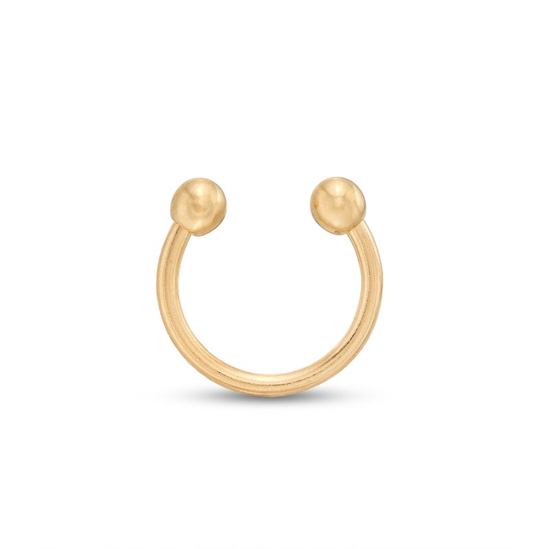 14K Gold Horseshoe - 16G 3/8"