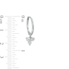 Cubic Zirconia Dangle Hoop Earrings in Sterling Silver