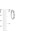 Thumbnail Image 2 of Cubic Zirconia Three Stone Solid Hoop Earrings in Sterling Silver