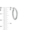 Made in Italy 15mm Diamond-Cut Hollow Tube Hoop Earrings in Sterling Silver