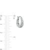 10.6mm Graduated Twist Solid Huggie Hoop Earrings in Sterling Silver