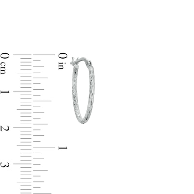 Made in Italy 15mm Diamond-Cut Twist Hollow Tube Hoop Earrings in Hollow Sterling Silver