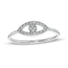 Thumbnail Image 1 of Cubic Zirconia Evil Eye Ring in Sterling Silver - Size 6