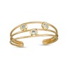 Thumbnail Image 1 of 10K Gold CZ Bezel-Set Triple Row Adjustable Midi/Toe Ring in 10K Gold