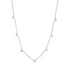 Thumbnail Image 1 of Sterling Silver CZ Mini Geometric Triangle Station Necklace - 16" + 2"