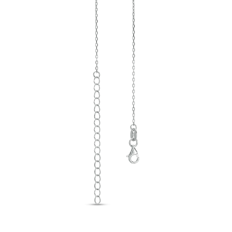 Main Image 2 of Sterling Silver CZ Mini Geometric Triangle Station Necklace - 16" + 2"