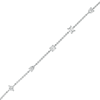 Thumbnail Image 0 of Multi-Shaped Cubic Zirconia Station Bracelet in Solid Sterling Silver – 7.5"