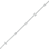 Thumbnail Image 1 of Sterling Silver CZ Multi-Shaped Station Bracelet - 7.5"