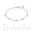 Thumbnail Image 2 of Sterling Silver CZ Multi-Shaped Station Bracelet - 7.5"