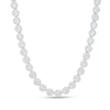 Thumbnail Image 0 of Cubic Zirconia Frame Tennis Necklace in Sterling Silver - 20"