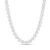 Cubic Zirconia Frame Tennis Necklace in Sterling Silver - 20"