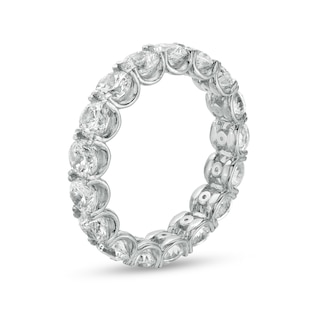 4mm Cubic Zirconia Eternity Band in Sterling Silver - Size 8