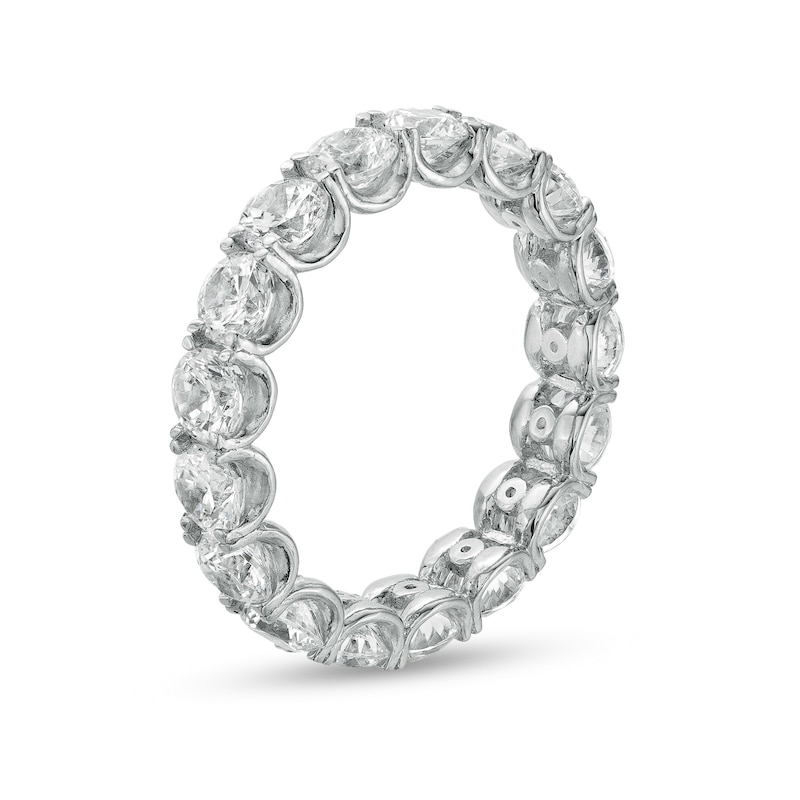 4mm Cubic Zirconia Eternity Band in Sterling Silver - Size 8